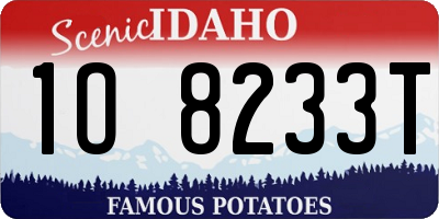 ID license plate 1O8233T