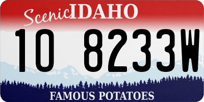 ID license plate 1O8233W