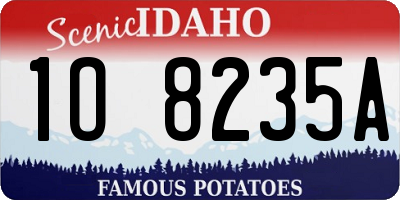 ID license plate 1O8235A