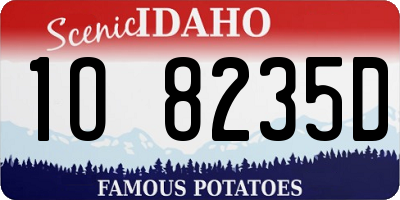 ID license plate 1O8235D