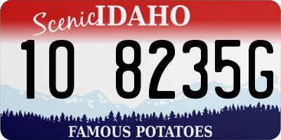 ID license plate 1O8235G