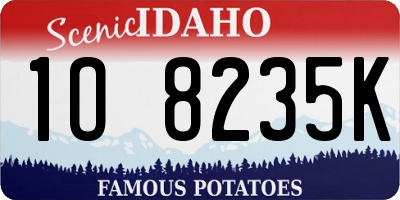 ID license plate 1O8235K