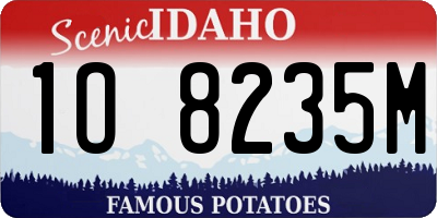 ID license plate 1O8235M