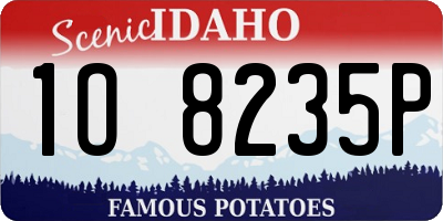 ID license plate 1O8235P