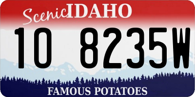 ID license plate 1O8235W