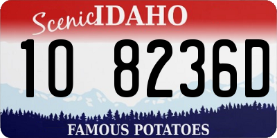 ID license plate 1O8236D