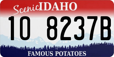 ID license plate 1O8237B