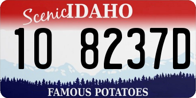 ID license plate 1O8237D