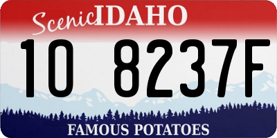 ID license plate 1O8237F