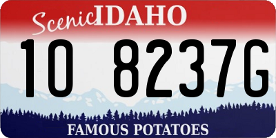 ID license plate 1O8237G