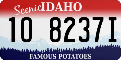 ID license plate 1O8237I
