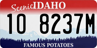 ID license plate 1O8237M