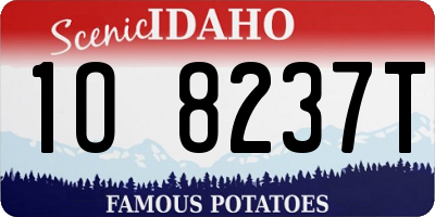 ID license plate 1O8237T