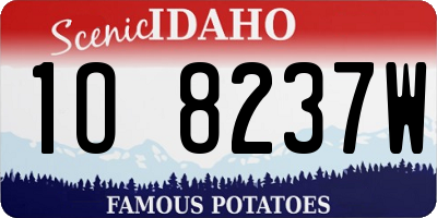 ID license plate 1O8237W