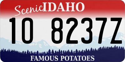 ID license plate 1O8237Z