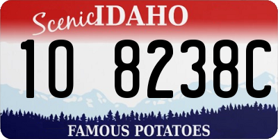 ID license plate 1O8238C
