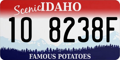 ID license plate 1O8238F