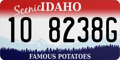 ID license plate 1O8238G