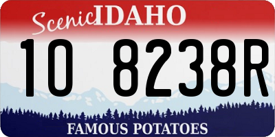 ID license plate 1O8238R