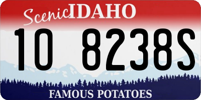 ID license plate 1O8238S