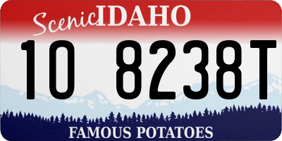 ID license plate 1O8238T