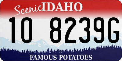 ID license plate 1O8239G