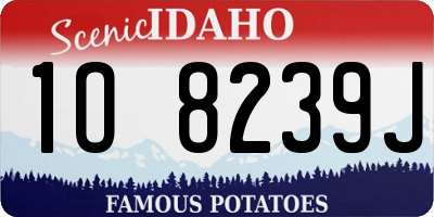 ID license plate 1O8239J
