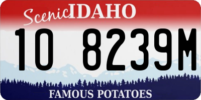 ID license plate 1O8239M