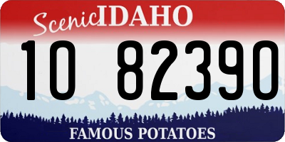 ID license plate 1O8239O
