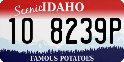 ID license plate 1O8239P