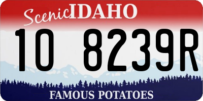 ID license plate 1O8239R