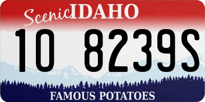 ID license plate 1O8239S