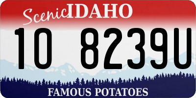 ID license plate 1O8239U