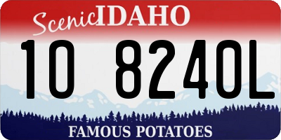 ID license plate 1O8240L