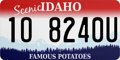 ID license plate 1O8240U