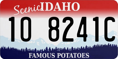 ID license plate 1O8241C
