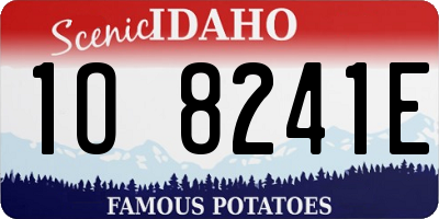 ID license plate 1O8241E