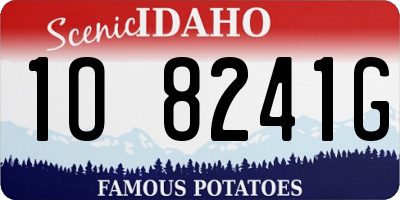 ID license plate 1O8241G