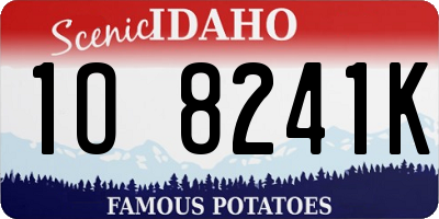 ID license plate 1O8241K