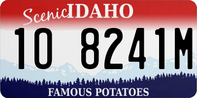 ID license plate 1O8241M