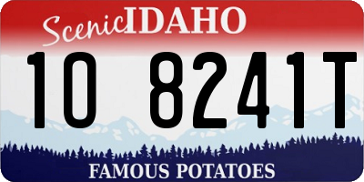 ID license plate 1O8241T