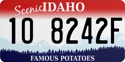 ID license plate 1O8242F