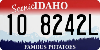 ID license plate 1O8242L