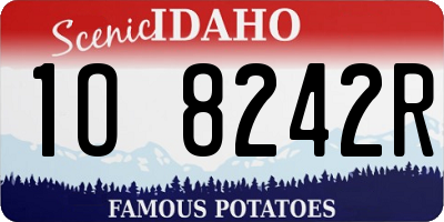 ID license plate 1O8242R