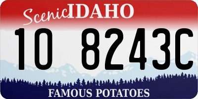 ID license plate 1O8243C