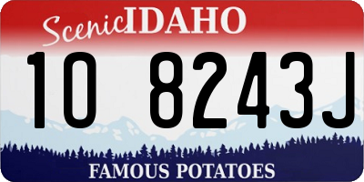 ID license plate 1O8243J