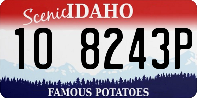 ID license plate 1O8243P