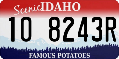 ID license plate 1O8243R
