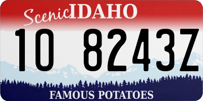 ID license plate 1O8243Z