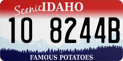 ID license plate 1O8244B